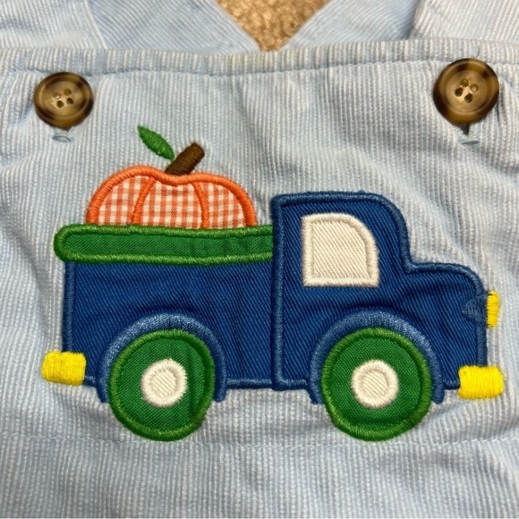 Florence Eiseman Other - Florence Eiseman 9M Blue Corduroy Overalls Pumpkin
